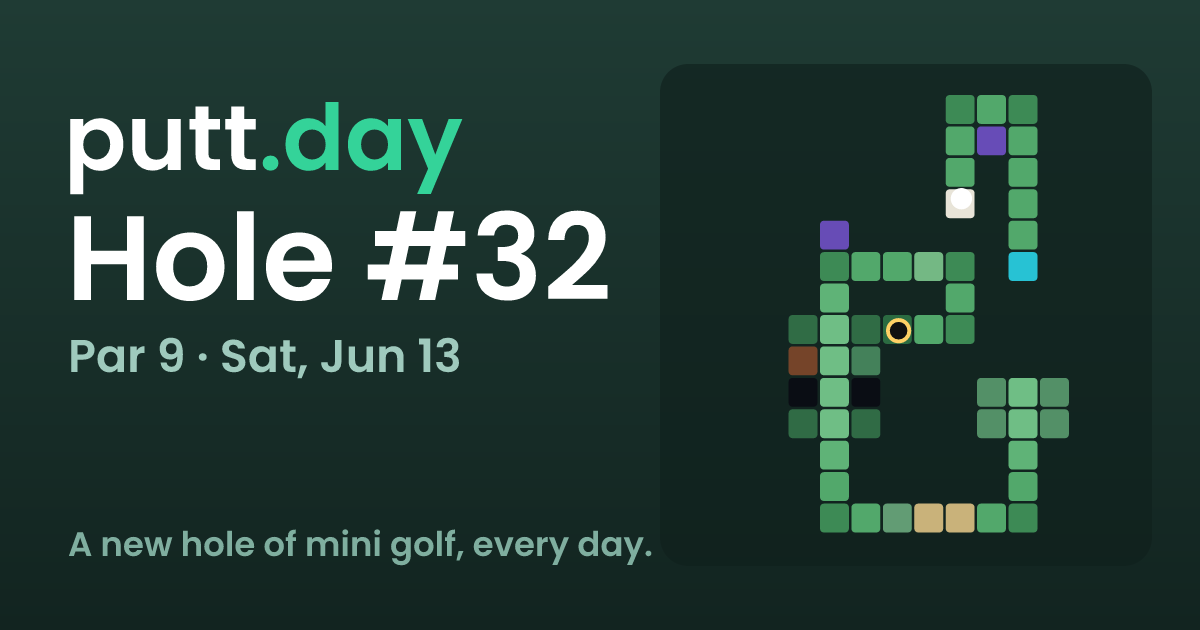 Show HN: Putt.day a daily mini golf game