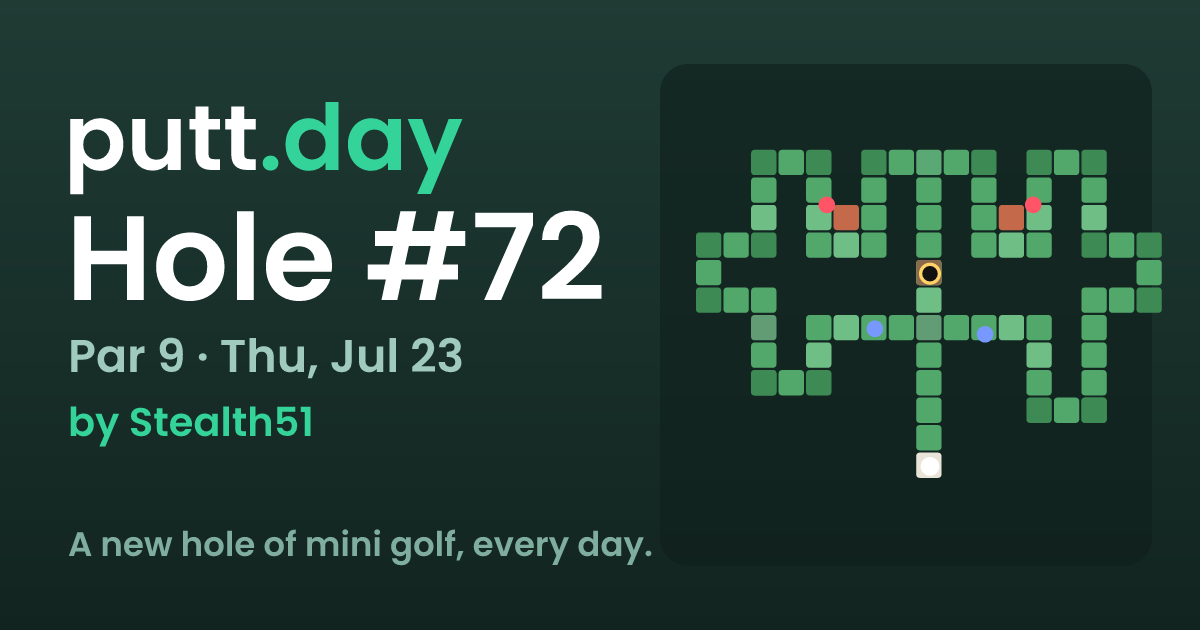 Show HN: Putt.day a daily mini golf game